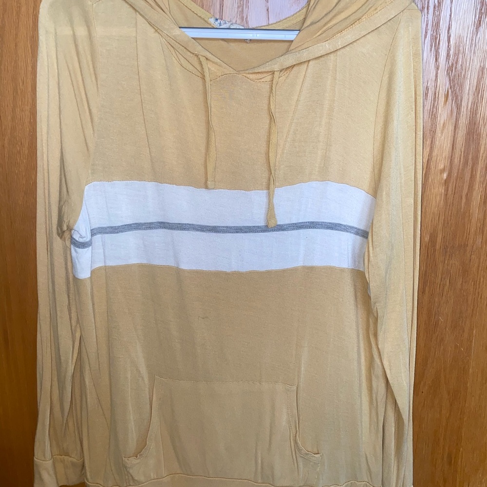 Light Yellow Hooded Longsleeve